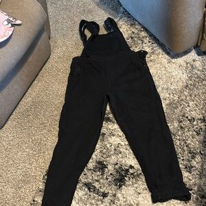 Boho blk overalls
